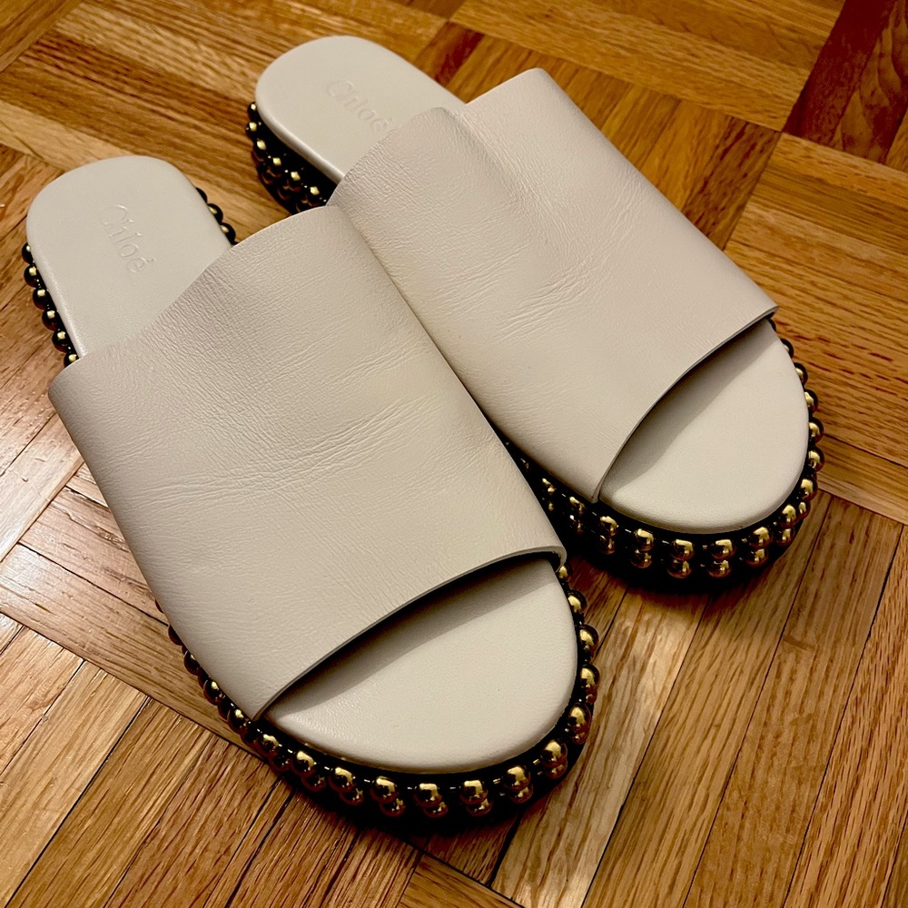 Chloe stud platform sandals